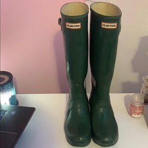 Green Hunter Boots , only worn few times